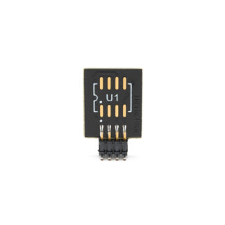 Front side of the BrownDog dual op amp adapter (SOIC version)